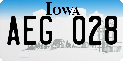 IA license plate AEG028