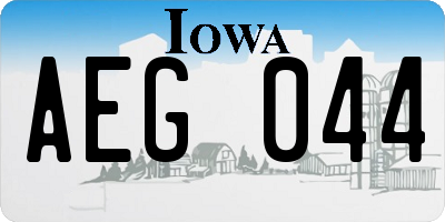 IA license plate AEG044