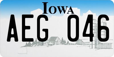 IA license plate AEG046