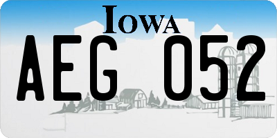 IA license plate AEG052