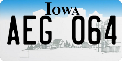 IA license plate AEG064