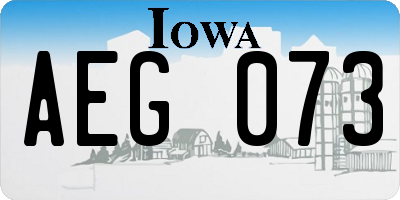 IA license plate AEG073