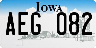 IA license plate AEG082