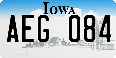 IA license plate AEG084