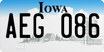 IA license plate AEG086