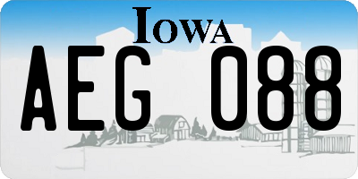 IA license plate AEG088