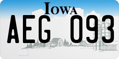 IA license plate AEG093