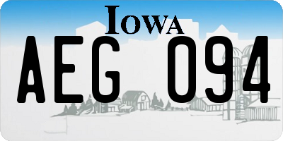 IA license plate AEG094