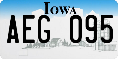 IA license plate AEG095