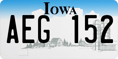IA license plate AEG152