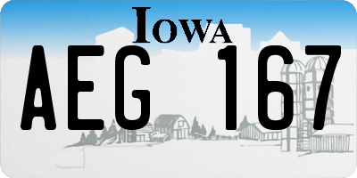 IA license plate AEG167