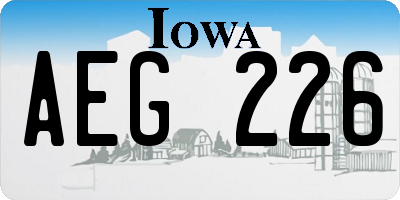 IA license plate AEG226