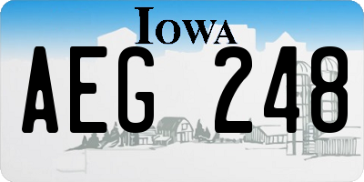 IA license plate AEG248
