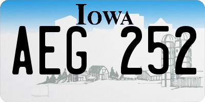 IA license plate AEG252