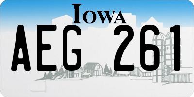 IA license plate AEG261