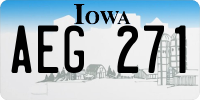 IA license plate AEG271