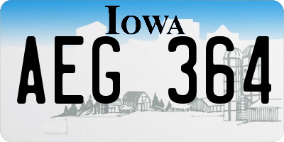 IA license plate AEG364