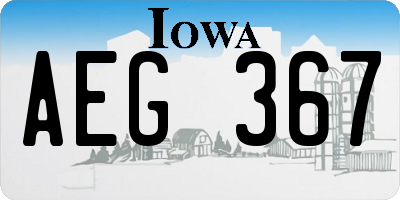 IA license plate AEG367