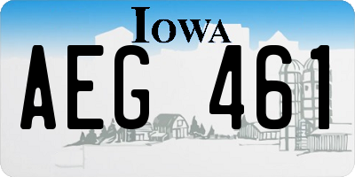 IA license plate AEG461