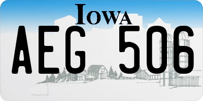 IA license plate AEG506