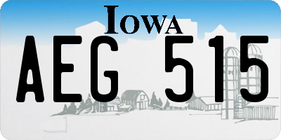 IA license plate AEG515
