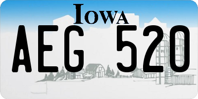 IA license plate AEG520
