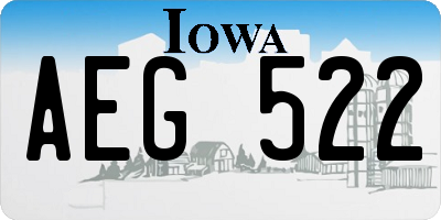 IA license plate AEG522