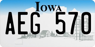 IA license plate AEG570