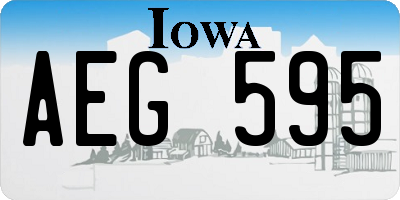 IA license plate AEG595