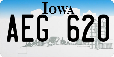 IA license plate AEG620