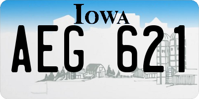 IA license plate AEG621