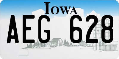 IA license plate AEG628
