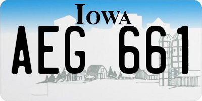 IA license plate AEG661