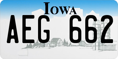IA license plate AEG662