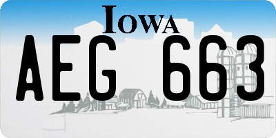 IA license plate AEG663