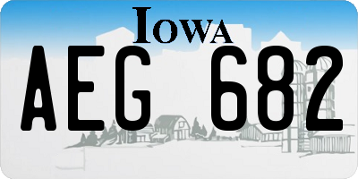 IA license plate AEG682