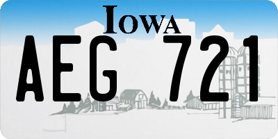 IA license plate AEG721
