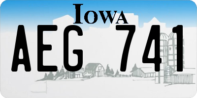 IA license plate AEG741