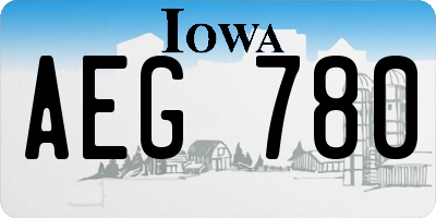 IA license plate AEG780