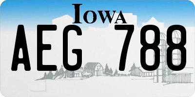 IA license plate AEG788
