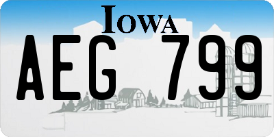 IA license plate AEG799