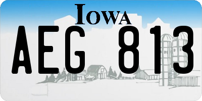 IA license plate AEG813