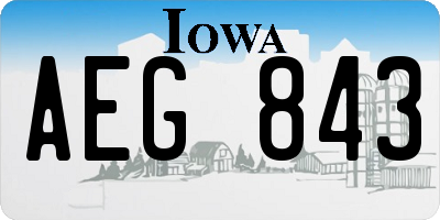 IA license plate AEG843