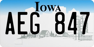 IA license plate AEG847