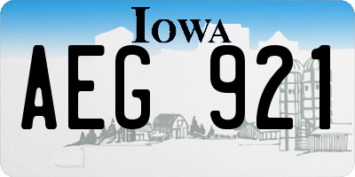 IA license plate AEG921