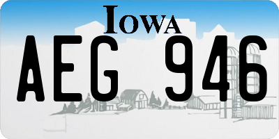 IA license plate AEG946