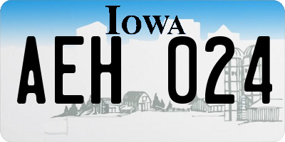 IA license plate AEH024