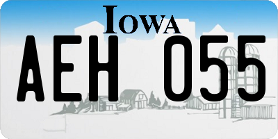 IA license plate AEH055
