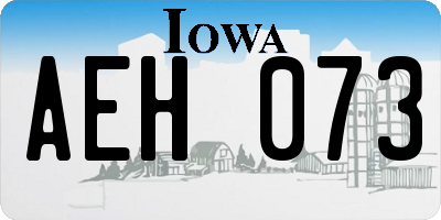 IA license plate AEH073