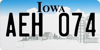 IA license plate AEH074